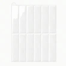 1/4/10/20片装自粘陶瓷砖，防水砖纹3D墙板 - DIY可移除自粘防溅陶瓷砖，适用于厨房、浴室和派对装饰