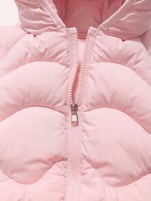 Autumn/Winter New Pink Jacket, Toddler/Infant Children's Cold-Proof Jacket, Hooded Lightweight Warm Parka, Baby Boy Cartoon Warm Padded Coat, Outerwear