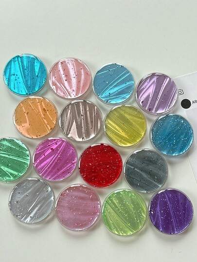 1pc Round Solid Silver Foil Sequin Phone Grip Stand, Adhesive Minimalist Expandable Phone Holder, Slouchy Desktop Phone Stand Compatible With IPhone, Android Phone, Gift For Birthday, Family, Friends Push-Pull Phone Grip Phone Accessories