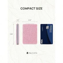 QY Compact Mirror Glitter PU 1X 3X Magnification Ultra Portable For Purses Pink  1613 - 粉色 - 查看 3