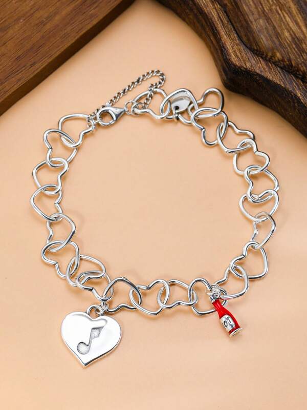1+2 Best-Selling 925 Sterling Silver Multifunctional Bracelet DIY "Love+Red Bottle" Pendant, Prepared As A High-End Luxury Gift