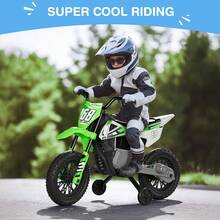 LIGIANT 12V Kids Ride-On Motorcycle, 2*25W Motors, Training Wheels, Throttle Grip, Bluetooth & Music, Spring Suspension, Best Gift For Christmas - Red - View 8