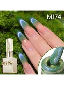XEIJAYI 15ML Barley Cat Eye 3 Colors Cat Eye Nail Gel Polish  Semi Permanent Nail Art Soaking UV LED Nail Salon DIY Nail Salon Gel For Spring And Summer - xanh quân đội - Xem 1