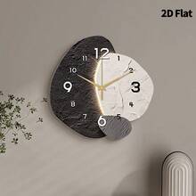 1个抽象创意装饰挂钟,超静音石英机芯,无滴答声,适合装饰客厅、卧室、办公室、餐厅和咖啡厅,是馈赠亲朋好友的完美家居装饰礼物。 - 彩色 - 查看 10
