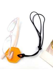 1pc Portable Leather Sunglasses Chain, Outdoor Eyeglasses Lanyard Holders