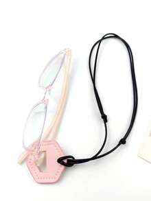 1pc Portable Leather Sunglasses Chain, Outdoor Eyeglasses Lanyard Holders