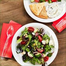 Plastic Everyday Clear Fork And Spoon Combo, 120 Count