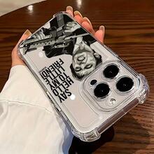 Funda de teléfono compatible con for  17,16, 15, 14, 13, 12, 11 Pro Max, X, XR, XSMAX, 8 y 7 Plus, resistente a los golpes, transparente y suave en el dorso. - transparente - Ver 6