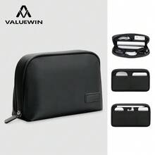 VALUEWIN 旅行便攜式線材收納袋，適用於行動電源、數位線材、耳機盒、充電器、滑鼠、數據線、電源適配器、盥洗用品、化妝品等 - 彩色 - 查看 2