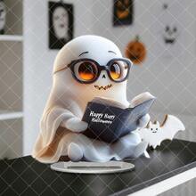 1 buah Dekorasi Meja Akrilik Halloween, Hantu Berkacamata Sedang Membaca, Cocok untuk Ruang Tamu, Meja Dapur, atau Rak Penyimpanan - Dekorasi Halloween - View 9