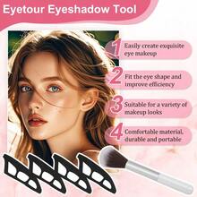 QY Eyeshadow Tool Eyetour Your Glam Bestie Eye Makeup Aid Tool Eyeshadow Stencils For Eyes Eyeliner Template For Women Quick MakeUp Stencils Free Size Count 2  1613 - màu đen - Xem 2