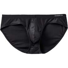 Mens Silk Underwear Briefs Pack Bulge Enhancing Pouch Stretch Bikini Underwear Straight Men L XL 2XL 3XLChristmas IVEB - 黑色 - 查看 9