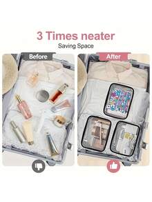 New Arrival! All-In-One Charger Travel Organizer - Transparent Toiletry Bag, Travel Essential, Portable Zipper Travel Makeup Bag, Beach Clear PVC Toiletry Bag, Waterproof Storage Pouch, Transparent Organizer Bag, Cable And USB Organizer Bag, Airport Approved PVC Cosmetic Bag For Chargers, Cables And Power Banks - Multicolor - View 5