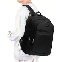 Backpack Bag Reinforced Notebook Resistant Work College Korean - 灰色 - 查看 5