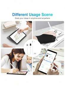 Caneta Touch Screen Ponta Fina Desenho iPad  Android Alta Precisão Universal Design Grafico - Multicolorido - Visão 4