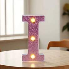 1 个 16 厘米/6.3 英寸粉色发光字母点亮您的房间，电池供电的 LED 字母灯，数字灯标志，适用于儿童房装饰、婚礼、生日派对装饰灯、家居和房间装饰字母灯、字母照明夜灯、圣诞装饰字母灯 - 深粉紅色 - 查看 17