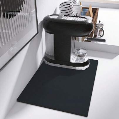 Tapete de secagem de louça de cor sólida, antiderrapante, absorvente de água, de silicone, para máquina de café, tapete de drenagem, tapete de café, tapete para bar e restaurante, tapete para animais de estimação, tapete para louça, tapete para banheiro, decoração de bancada, utensílios de cozinha para casa