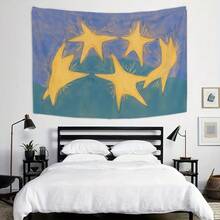 1pc Comfortable Star Dance Polyester Tapestry, Wall Tapestry Hanging Suitable Home Decoration Materials For Living Room, Bedroom, Dormitory Decoration, Horizontal Hanging - 彩色 - 查看 1