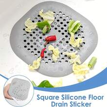8/4/1件装硅胶地漏盖，适用于卫生间、浴室，防臭地漏，也适用于淋浴房、浴室和洗衣机 - 易于安装和清洁，现代设计，防臭排水管 | 时尚浴室配件 | 耐用地漏，淋浴排水管毛发收集器 - 彩色 - 查看 4