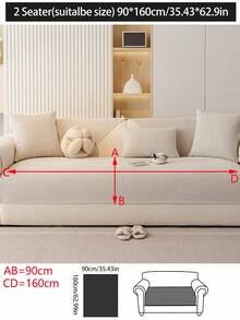 1 件四季沙发垫套，现代简约防滑沙发座椅保护套，防水防尘可洗沙发套，柔软防褪色，宠物友好，适合卧室、办公室、客厅的 L 型沙发和 1/2/3/4 座沙发 - 米色 - 查看 15