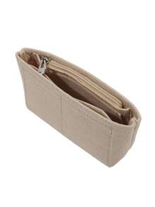 Purse Organizer Insert For Mini Bag Bag Organizer Fit Small Tote Bag Timid Bag Storage & Finishing Inner Bag Liner Handbags Insert Organizer 3 Lines Reinforcement Stitching Back To School Supplies Back To School Essentials - Beige - View 7