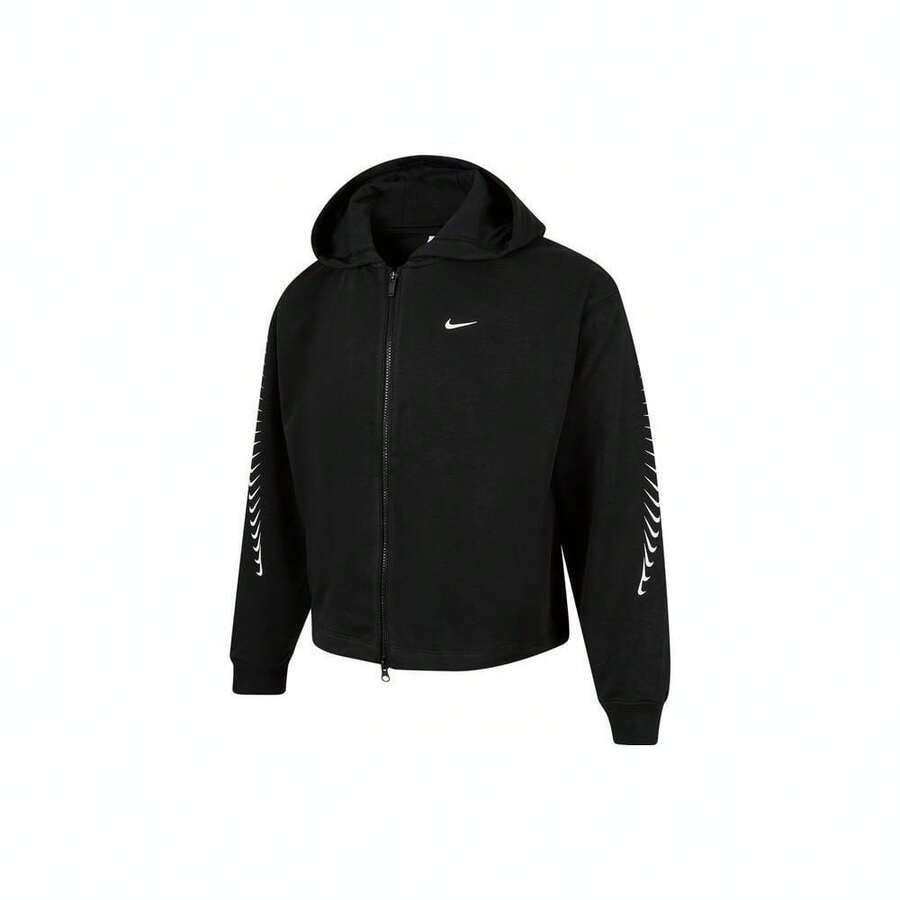 Nike G NSW DF FLC DANCE HDY Hoodie Jacket, Knit Hooded Jacket HV0734-010 - Black - View 1