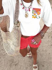 女士休闲短袖圆领T恤