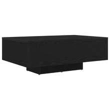 Couchtisch mit LED-Leuchten Schwarz Eiche 85x55x31 cm