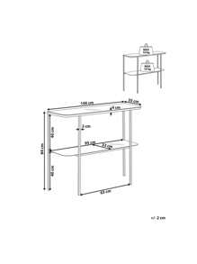 Beliani CALVERT 控制台桌，安全玻璃，金色