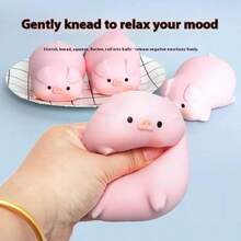 小猪挤压玩具，小狗挤压玩具，面粉慢回弹，减压球，缓解焦虑礼物，学生，生日礼物，节日礼物，很棒的礼物 - 彩色 - 查看 2
