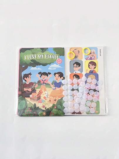 كتاب هادئ، كتاب مشغول للطلاب والأطفال، كتاب ملصقات قابل لإعادة الاستخدام للتعليم المبكر والإدراك