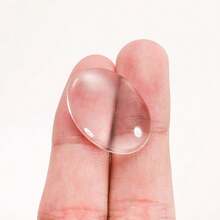 5-50 cái/lô Nhiều kích cỡ Cabochon thủy tinh trong suốt hình bầu dục mặt phẳng Cabochon thủy tinh trong suốt dùng làm đồ trang sức tự làm - Thủy tinh - Xem 5