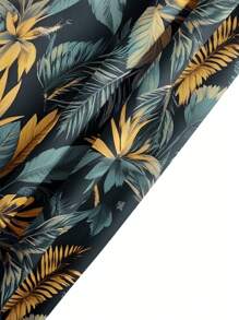 Men's Summer Printed Pattern Drawstring Waist Slant Pocket Hawaiian Quick-Dry Double-Layer Mesh Lining Shorts, Tropical Flower 3D Print Fashionable Casual Beach Vacation Bermuda Shorts, Swim Trunks - Multicolor - View 6