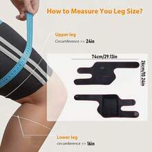 Heated Knee Brace Wrap, 3 Adjustable Heat And 6 Vibration Massager For Arthritis Knee Pain Relief Massaging Knee Pad - 黑色 - 查看 6