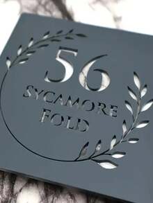 1pc Customized Acrylic Address Plaque - Personalized House Number Sign, Wheat Design, Suitable For Outdoor Decoration, Rural Road/Garden Style Option, Weather-Resistant, Easy Installation, Garden Decor | Modern Address Plaque With Easy Mounting Function, Front Porch Decor,Home Harmony - Multicolor - View 19