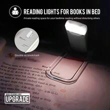 VOLACI 1 pieza Luz de lectura recargable USB mini - Portátil, luz cálida y fresca, cuidado de los ojos, 3 niveles de brillo Adjustable, libro con clip, diseño ahorra espacio, adecuado para lectores nocturnos, recargable para lectura, trabajo, dormitorio, lámpara Dorm - Multicolor - Ver 6