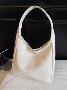 Large Capacity Women Tote Bag, Fashionable Design Shoulder Bag, High-Quality Stylish Ladies Handbag - White - View 7