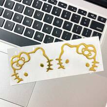 2pcs/Set Cute Kitty Cartoon 3D Stereo Stickers For Car, Electric Vehicle, Mobile Phone, Computer, Notebook, Self-Adhesive - Multicolor - View 12