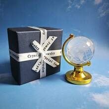 1个迷你水晶球，创意透明手工桌面摆件，拍照道具，小礼物；毕业礼物。注意：水晶球在运输过程中可能会脱落，可以手动重新安装。，学习用品，返校装饰，家居装饰摆件，家居微缩物品 - 彩色 - 查看 8