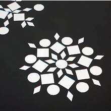 100/500pcs Craft Mirror Set - 4 Shapes (Triangle, Square, Round, Diamond) - 1" Plastic Glass Tiles For DIY Mosaics & Disco Ball Decorations - Multicolor - View 12