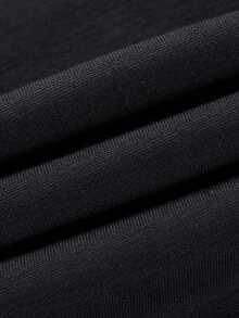 Men's Casual Simple Shark Print Drop Shoulder Loose T-Shirt-100 Percent Cotton