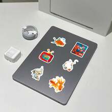 50pcs Korean Healing Dreamy Minimalist Goldfish Doodle INS Style Stationery Tissue Box Envelope Decorative Stickers - Multicolor - View 10