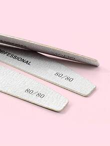 5pcs Semicircular Professional Nail Files, 80/80 Grit,Nail Supplies,Nail Tools,Nail Art Tools,Back To School,Nails,Nail Tools For Press On Nails - Light Grey - View 6