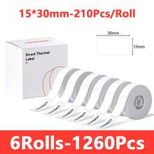 Niimbot White Label 1/3/6Rolls Adhesive Label Waterproof Anti-Oil Paper For D11/D101/D110 Mini Portable Printer For Home Office Tags Label Maker - Multicolor - View 12