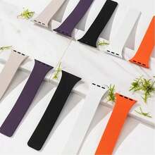 硅胶表带适用于 40 毫米 41 毫米 44 毫米 45 毫米 46 毫米 42 毫米 49 毫米 38 毫米 男款女款，透气运动表带适用于 Series Ultra 2 SE 10 9 8 7 6 5 4 3 2 1，女款男款 - 午夜藍 - 查看 2