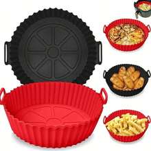 1pc Reusable Silicone Air Fryer Baking Tray, Air Fryer Accessory - Multicolor - View 11