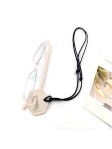 1pc Portable Leather Sunglasses Chain, Outdoor Eyeglasses Lanyard Holders