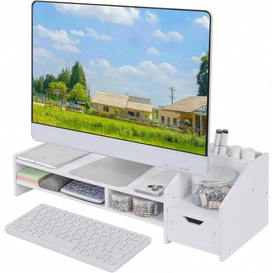 Monitor Stands - Due ripiani + cassetto destro - Visualizzare 1