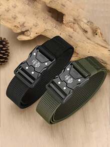 3件/2件/1件战术腰带，户外穿着的理想之选，男女通用配件，非常适合户外使用。 - 彩色 - 查看 4