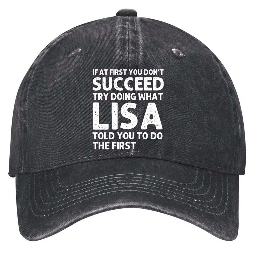 First Try What You Don't Succeed, Then Do The Most Hats Vintage Washed Baseball Cap